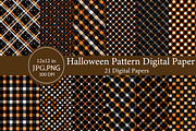 Halloween Pattern Digital Paper, an Illustration by Designworld (Thumbnail 1 of 6)