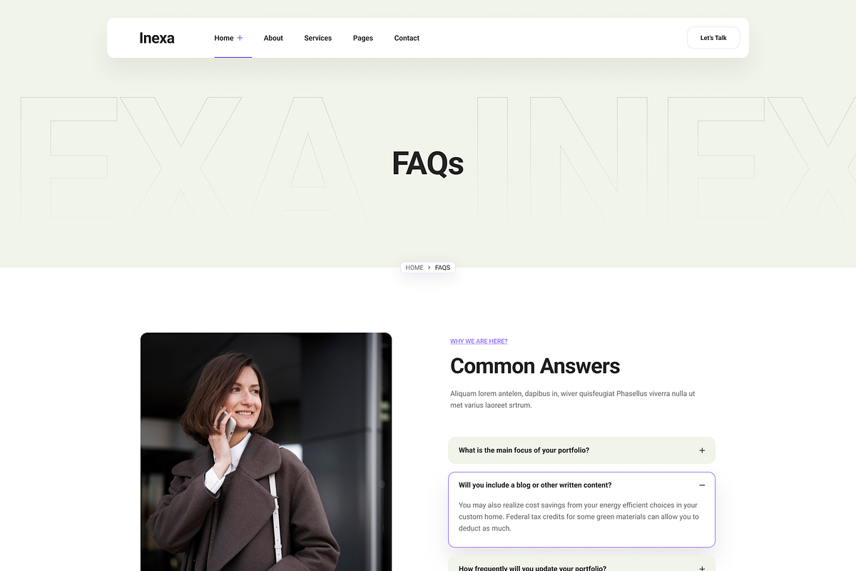 Inexa - Personal Portfolio HTML, a HTML Template by AliThemes (Photo 10 of 10)