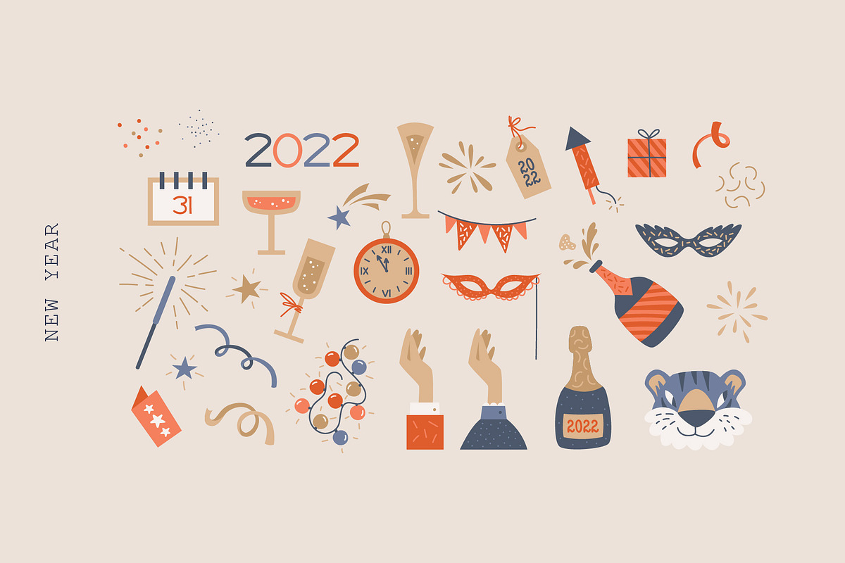 Celebration kit | Vector collection, a Decorative Illustration by katieromanoff_art (Photo 4 of 21)
