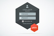 Vector login form page, a Templates & Theme by Vector and Templates (Thumbnail 1 of 2)