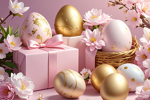 Elegance easter table decoration background, a Holiday Photo by DanFLCreativo