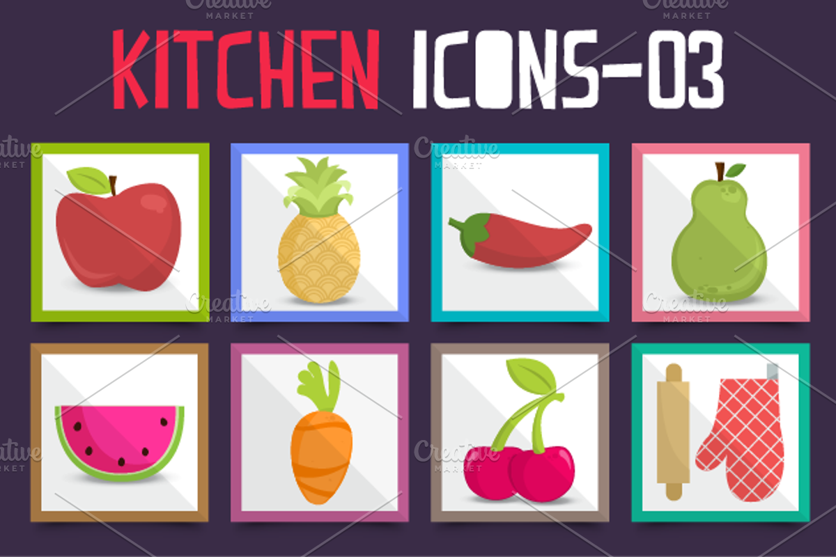 Kitchen Icons Set, an Icon by himoki (Photo 4 of 5)
