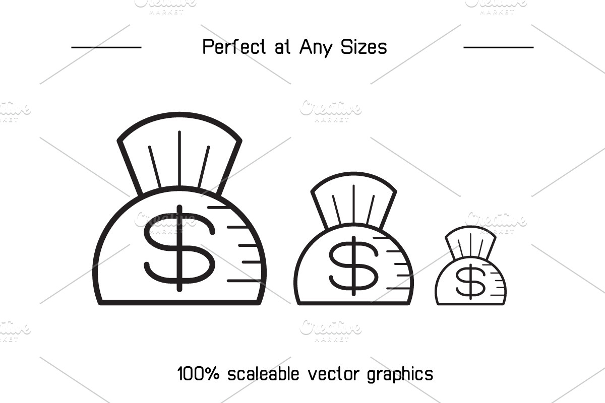 100 Business and Finance Line Icons, an Outline Icon by Designfour (Photo 7 of 7)