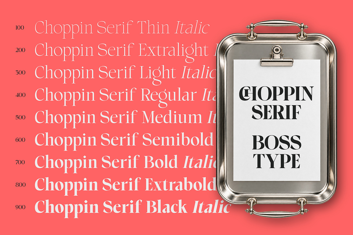 Choppin Serif | 91 Style Font, a Serif Font by Bosstype Studio (Photo 13 of 15)