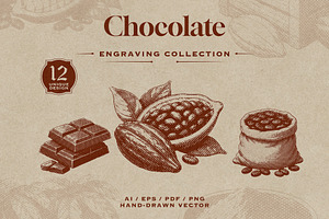 Chocolate Engraving Collection, an Object Graphic by Kaizla03