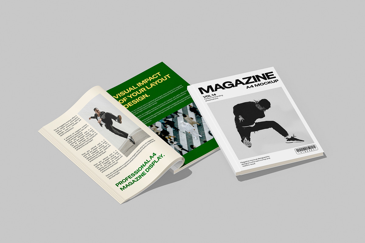 A4 Magazine Mockup, a Books & Magazine Mockup by Permadi Creative