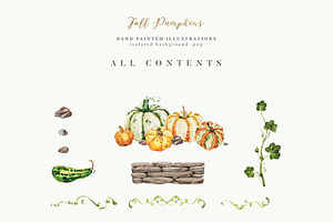 Fall Pumpkins Illustrations