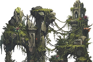 Abandoned Jungle Bridge Fantasy