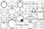 Christmas Labels Clipart, an Illustration by Markicha Art (Thumbnail 1 of 5)
