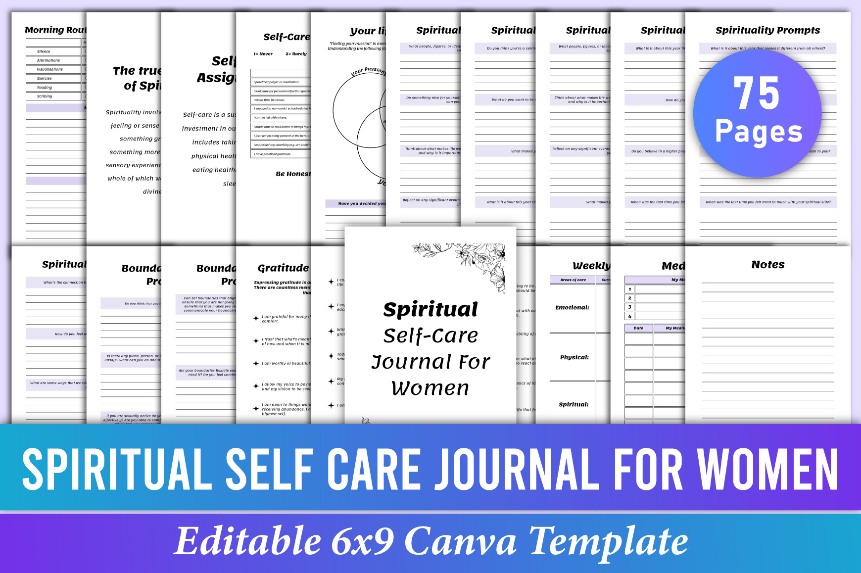 Spiritual Self Care Journal For Women