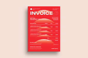 Red White Utilitarian Invoice, a Templates & Theme by graphicook