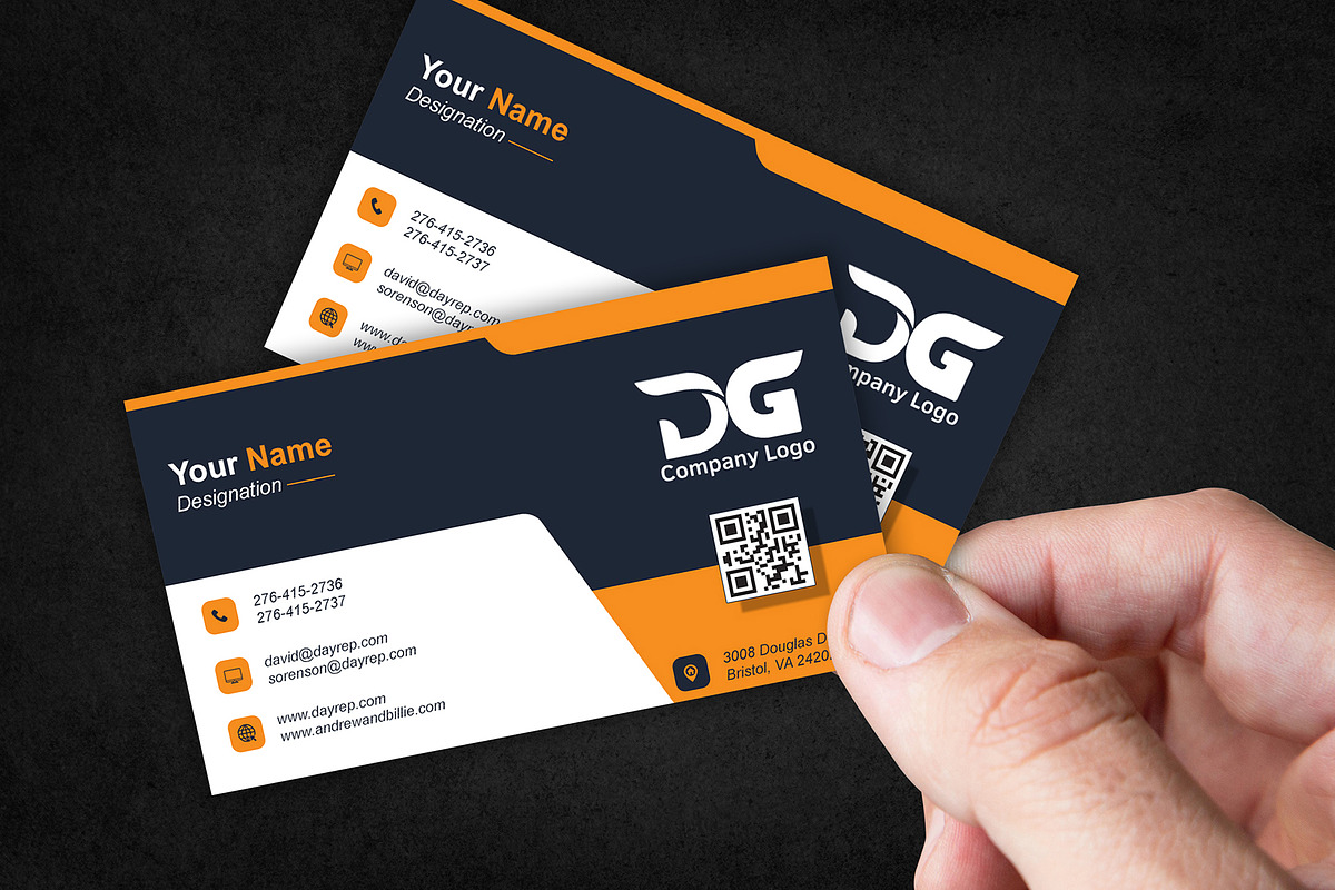 Office Business Card Template - PSD preview 5
