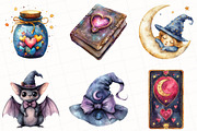 Pastel Witch Halloween Clipart, an Illustration by OK Design (Thumbnail 4 of 5)