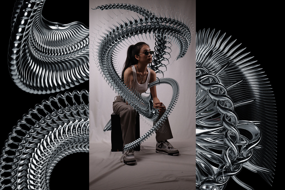Chrome Elements - 3D Abstract Shapes, a Graphic by saintricchi (Photo 4 of 8)