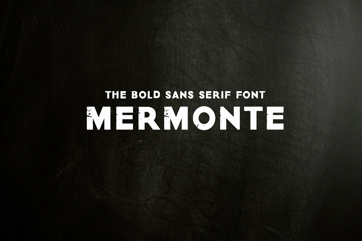 Mermonte - Bold Sans Serif Font, a Sans Serif Font by ivan_artnivora (Photo 1 of 5)