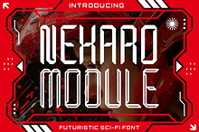 Nexaro Module Futuristic Sci-Fi Font