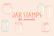 jar stamps for procreate, a Brush Add-On by pinkdrinksoul (Thumbnail 1 of 2)