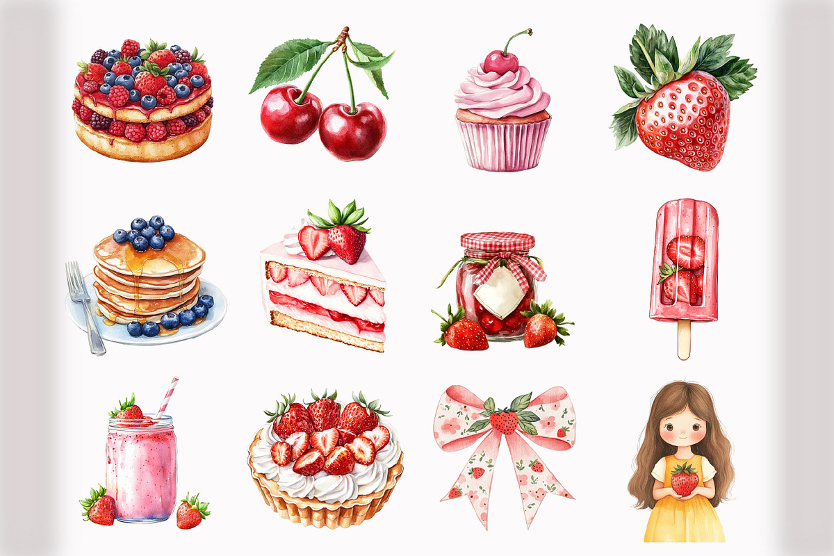 Watercolor Fruit Clipart, an Illustration by Design Market (Photo 4 of 5)