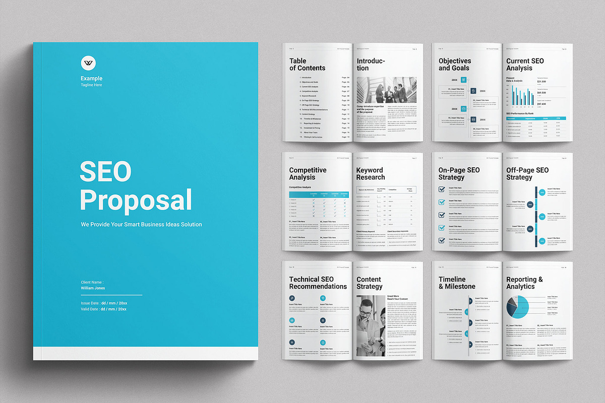 SEO Proposal Template, a Brochure Template by E-Type (Photo 1 of 7)