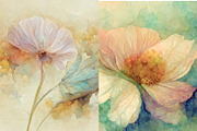 Soft watercolour flowers set, a Texture Graphic by Olha Klein (Thumbnail 4 of 4)