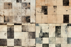 20 Seamless Grunge Chessboard Set