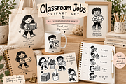 Classroom Jobs Doodle Clipart, an Education Illustration by PassionPNGcreation (Thumbnail 2 of 3)