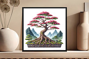Japanese Cherry Blossom Tree, an Illustration by DreamCafeArt (Thumbnail 7 of 9)