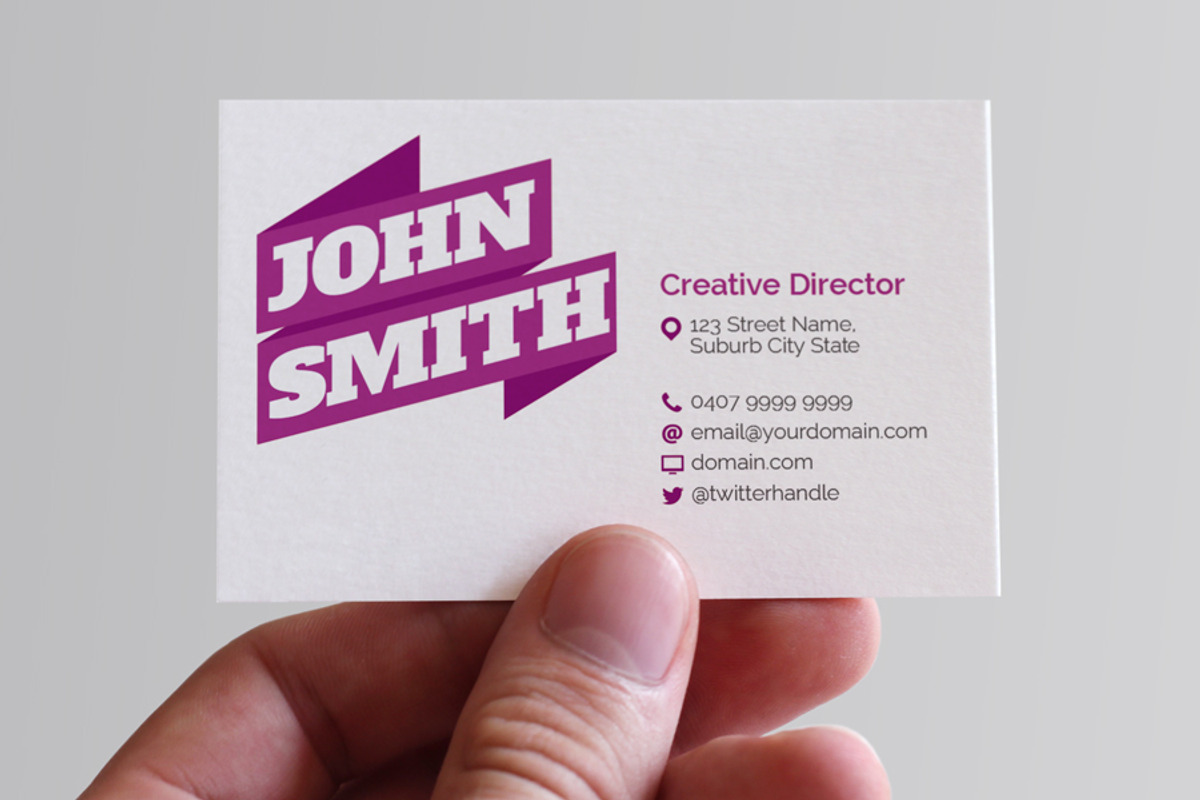 Graphic Ribbon Business Cards, a Business Card Template by Yes! Creative (Photo 5 of 5)