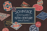 19th Century Vintage Labels, a Branding & Logo Template by Graphicdome (Thumbnail 1 of 13)