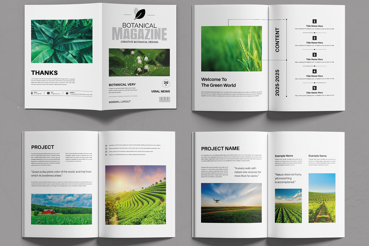 Botanical Magazine Design Layout preview 2