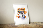 Shop window watercolor illustration, an Illustration by Kamenuka (Thumbnail 2 of 4)