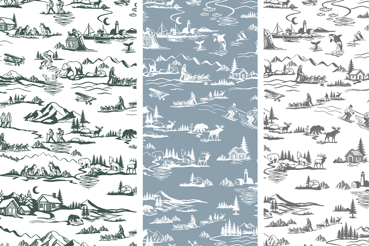Alaska Illustrated Pattern, a Pattern Graphic by Hughes Studio (Photo 9 of 9)