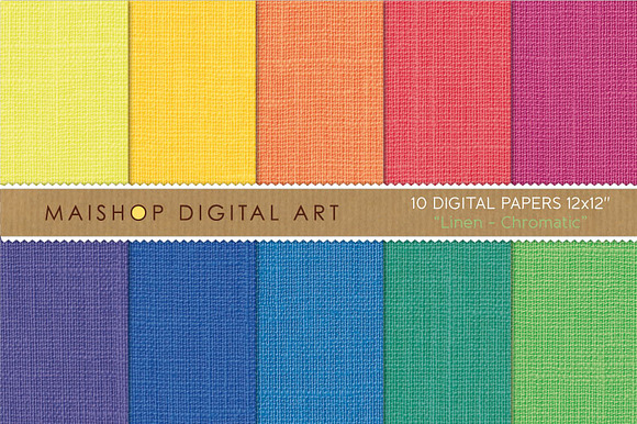 Digital Papers Linen Chromatic preview 4