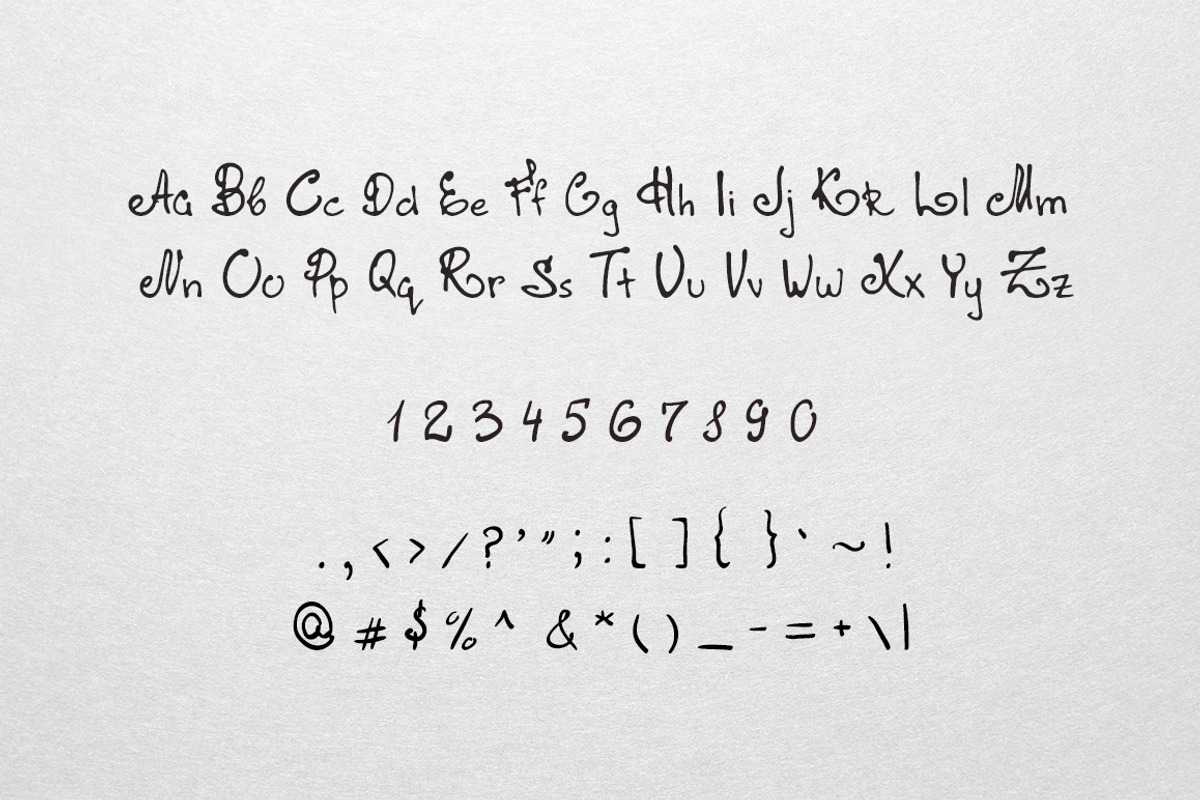 Fine River Hand Drawn Typeface preview 8