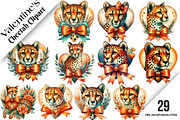 Valentine's Cheetah Clipart, an Illustration by DreamArtGraphic (Thumbnail 1 of 6)