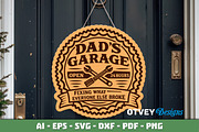 Wooden Dad's Garage Sign Lasercut 12, a Decorative Illustration by OTVEY DESIGN (Thumbnail 2 of 13)