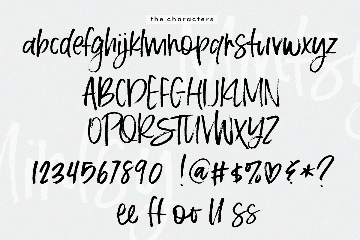 Mintsy - Handwritten Brush Font preview 8