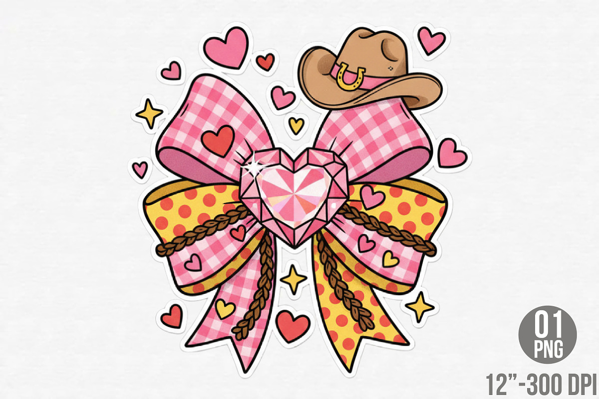 Valentine Bow, Love Bow, Heart Bow,, an Illustration by Designking (Photo 3 of 4)