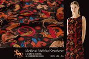 Medieval Mythical Creatures, a Pattern Graphic by Elen-Lane (Thumbnail 1 of 9)
