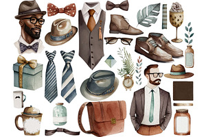 Dapper Dad Fathers Day Clipart