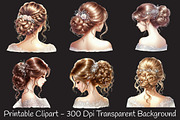 Beautiful Bridal Hairstyle Clipart, a Person Illustration by RobertsArt (Thumbnail 5 of 7)