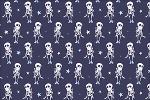 Dancing Skeleton Halloween Pattern