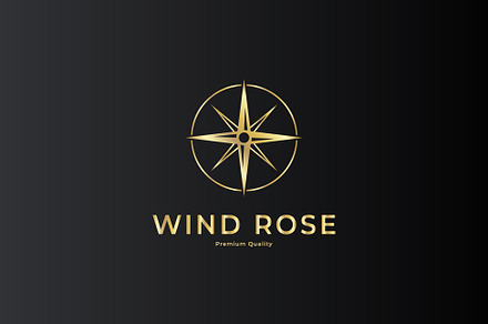 compass wind rose logo icon vintage, a Branding & Logo Template by Pyruos ID