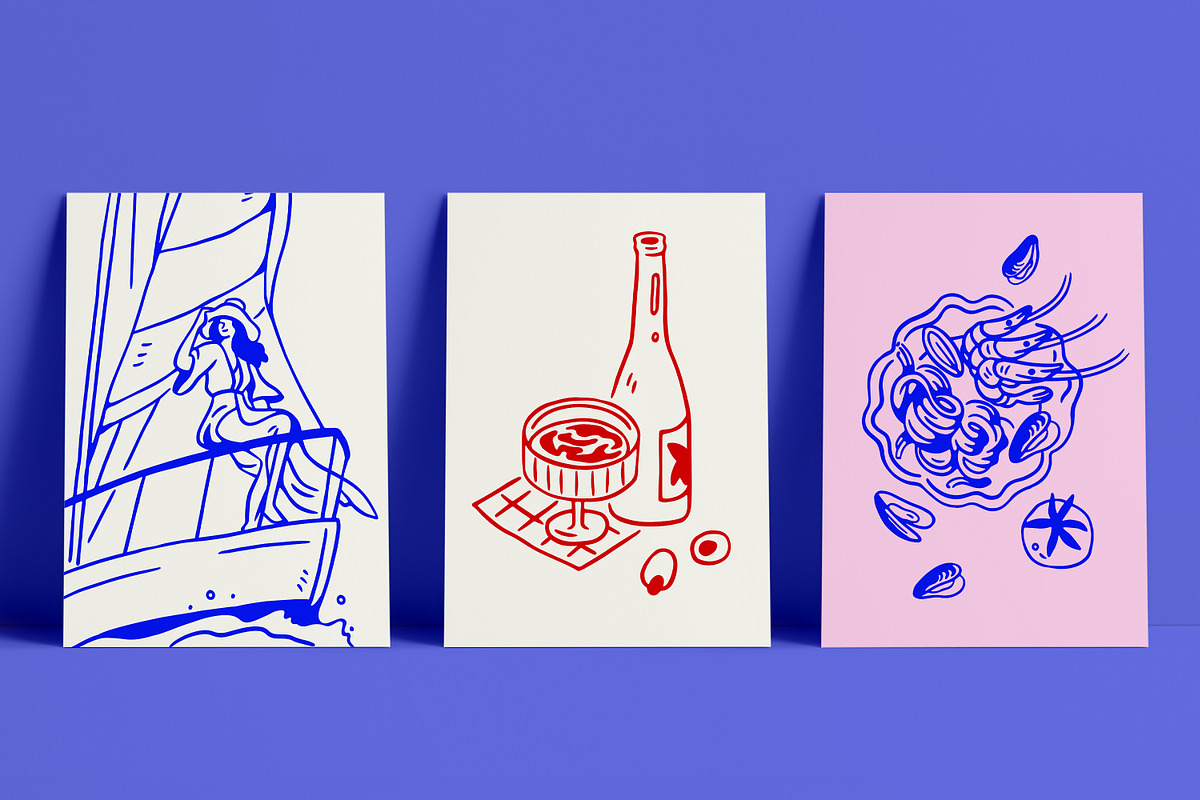 Dolce Vita, summer set + backgrounds, a Decorative Illustration by Good Studio (Photo 24 of 28)