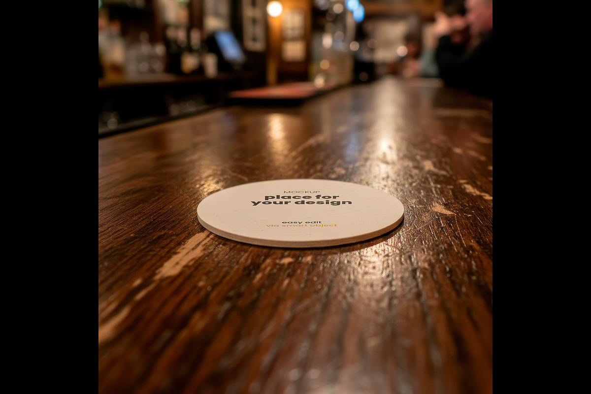 Multipurpose Set of Coasters Mockups, a Mockup by Luuqas Design (Photo 5 of 6)