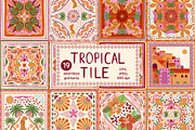 Tropical tile patterns, a Pattern Graphic by Tani Kuzminka (Thumbnail 1 of 27)