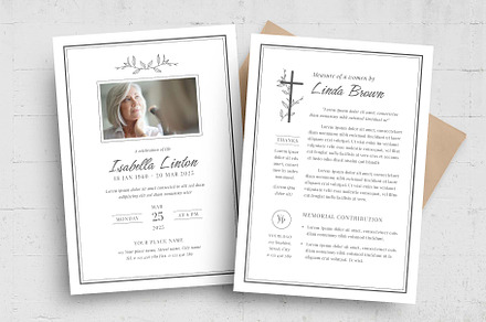 Christian Funeral Memorial Flyer, a Flyer Template by BrandPacks