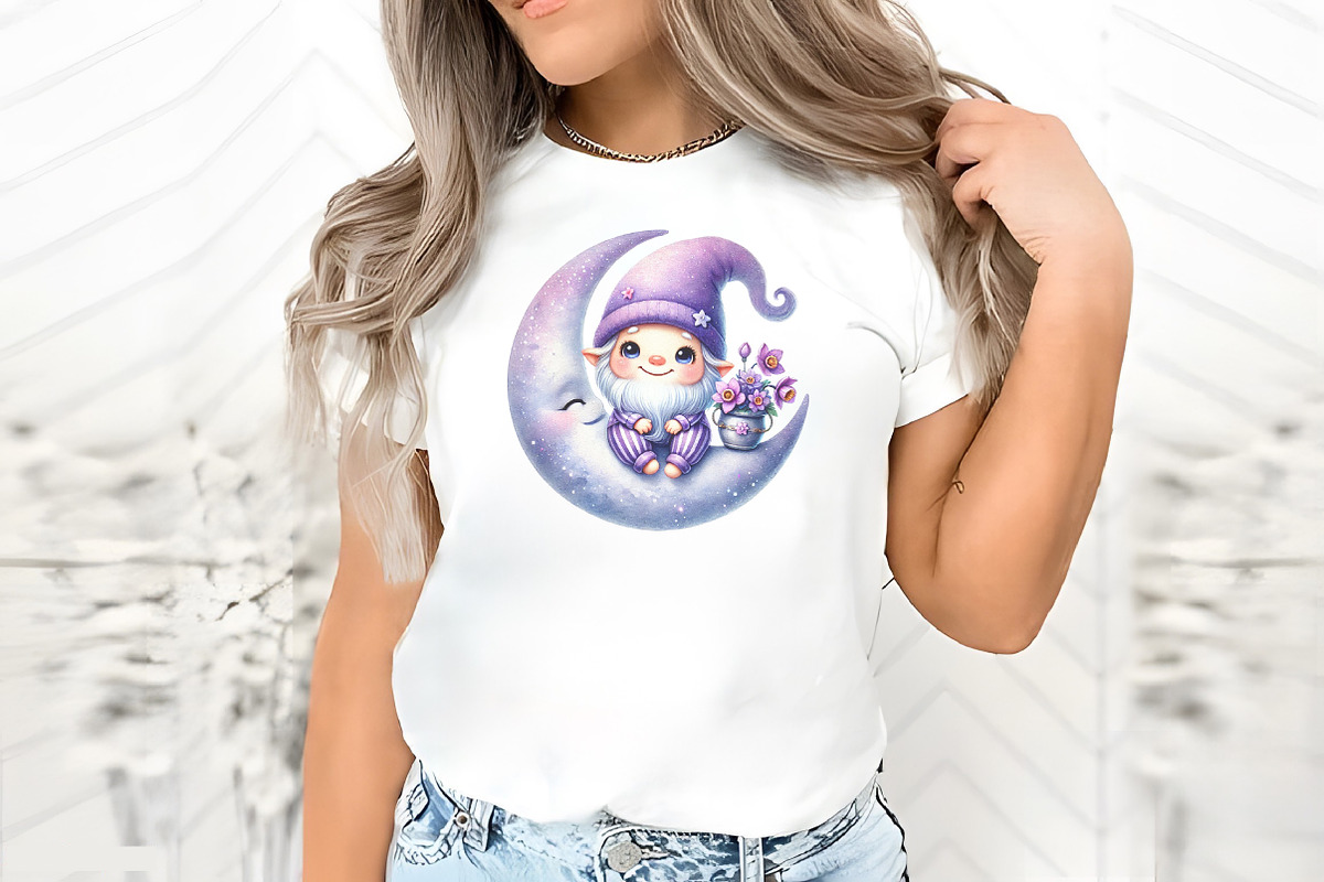 Lavender purple gnome sublimation, an Illustration by RobertsArt (Photo 6 of 7)