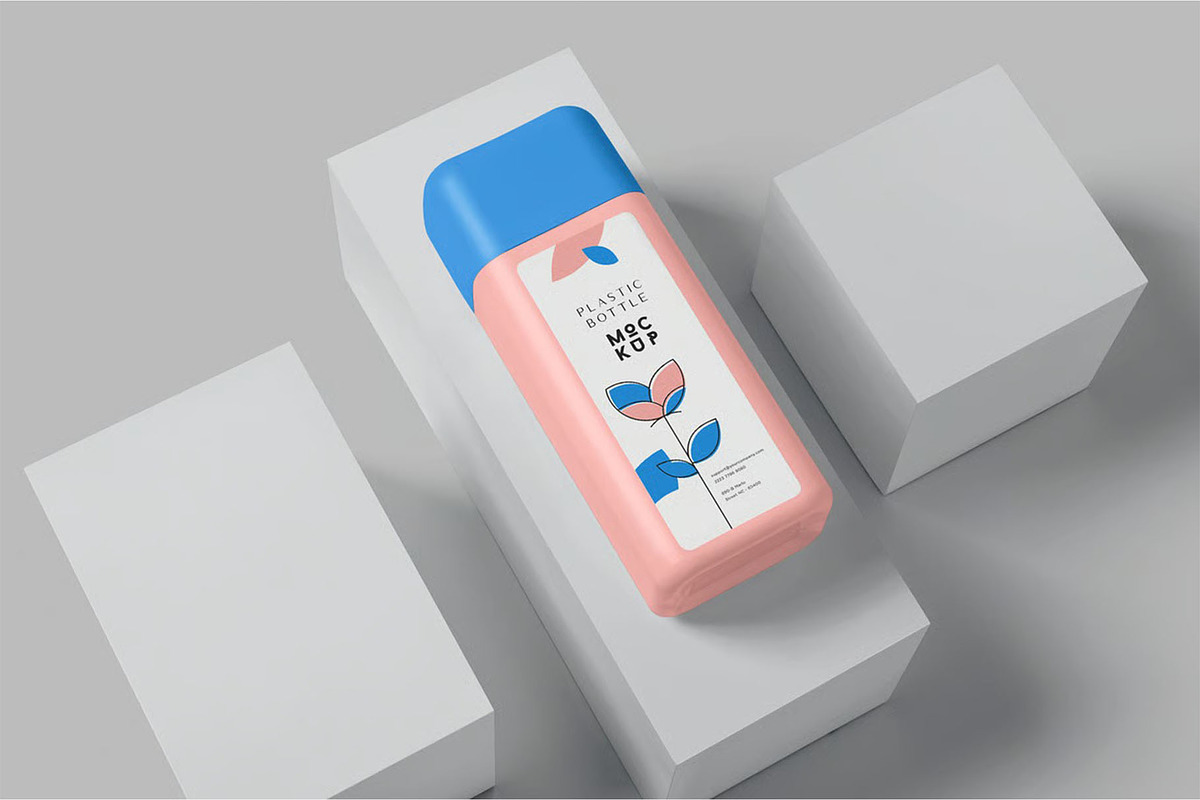 Rectangular Plastic Bottle Mockups, a Product Mockup by megostudi0 (Photo 6 of 7)
