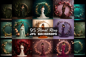 Floral Ring Backdrops Maternityshoot